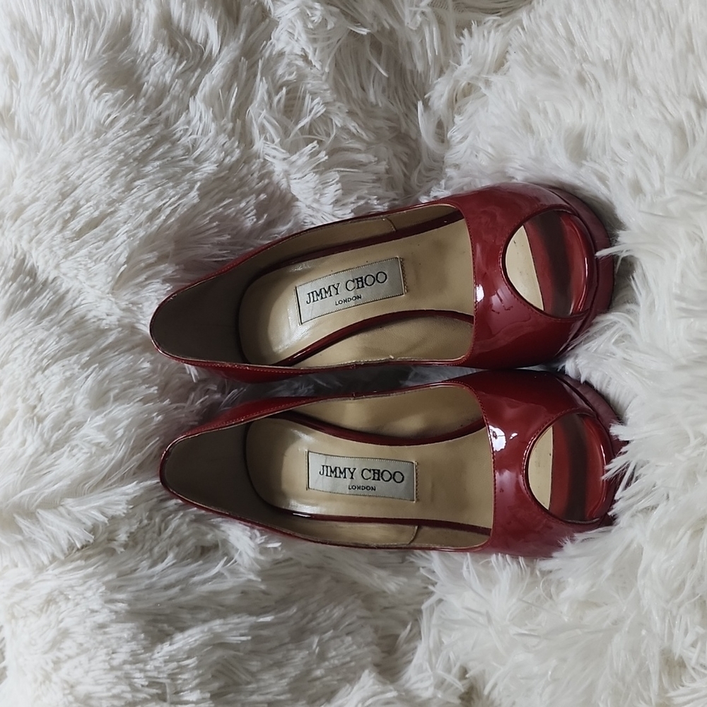 Jimmy Choo peep toe pumps